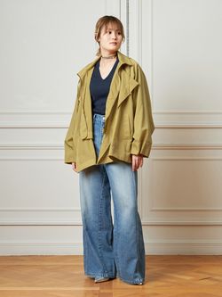 《追加》IENA LA BOUCLE ソフトデニムシルエットパンツ2 ブルー サムネイル