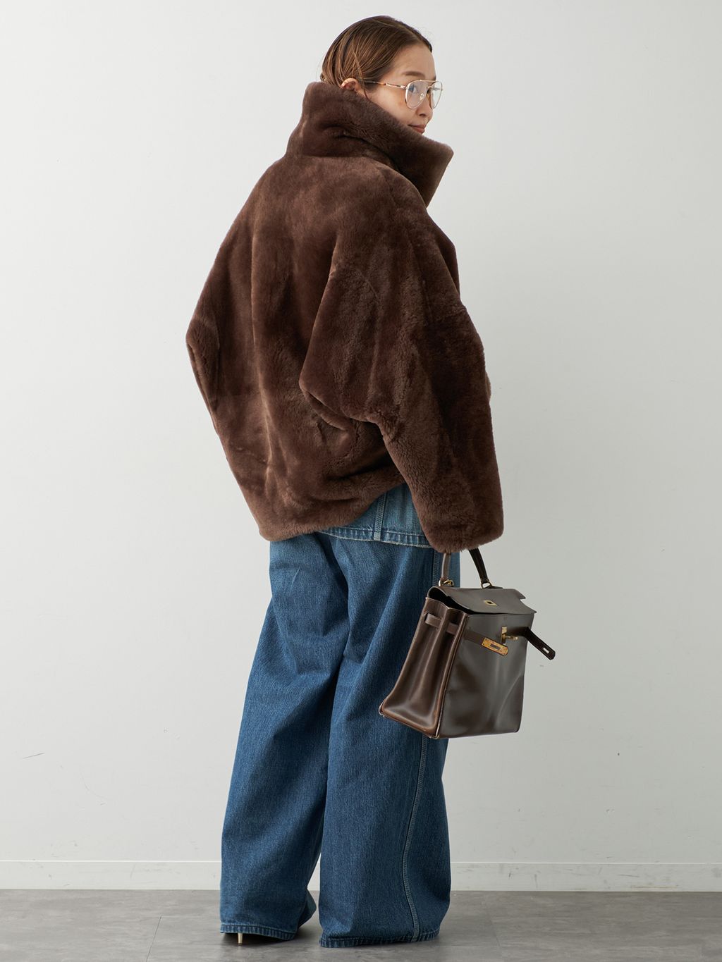 BLANCHA/ブランカ】Straight merino shearling jacketのコーディネート