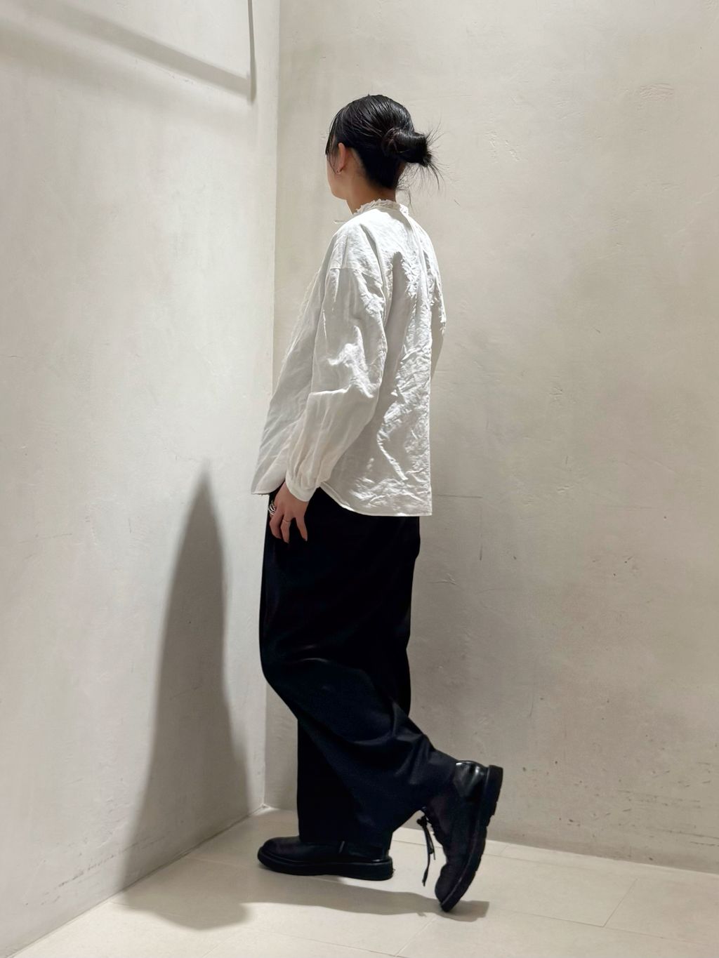 追加》CLシャンブレー フリルブラウスのコーディネートスナップ（Y.K