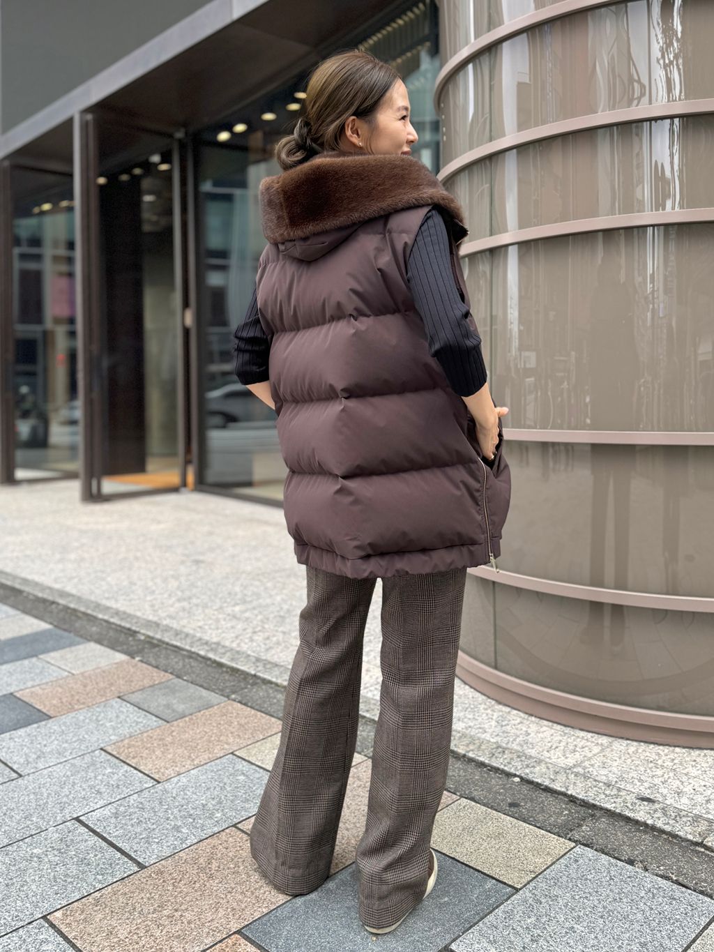 LOU ANDREA/ルー アンドレア】 FAKE MINK VESTのコーディネート