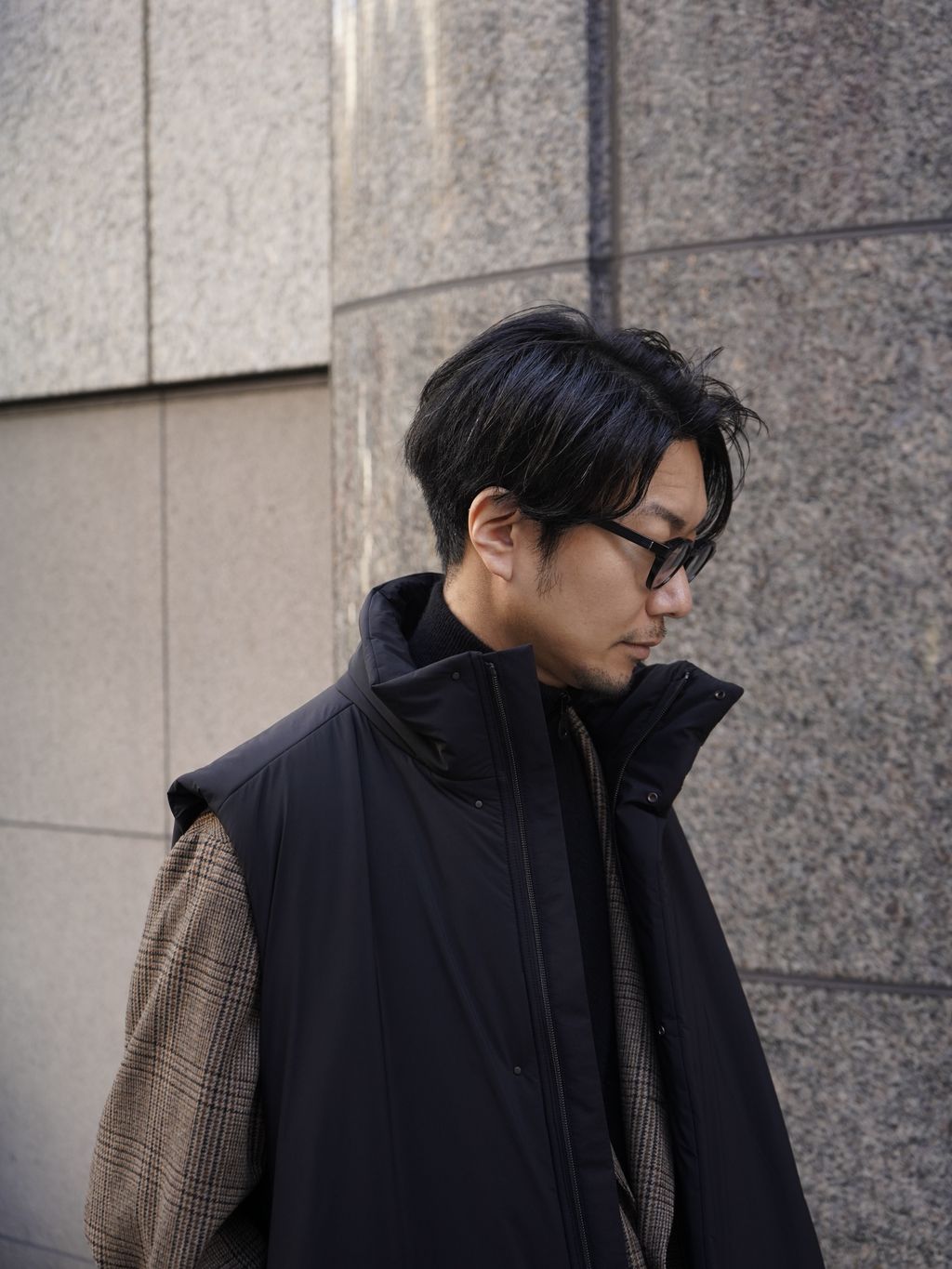 N.HOOLYWOOD（N.ハリウッド）PUFFER VESTのコーディネートスナップ