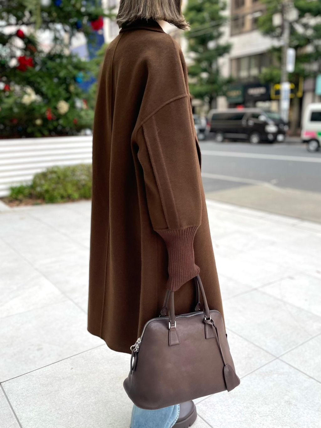 LOU ANDREA/ルーアンドレア】 RIB WOOL COATのコーディネートスナップ