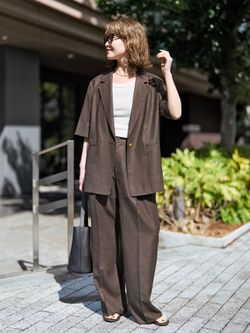 セットアップ可》ライトドライクロスシングルブレストジャケットの 