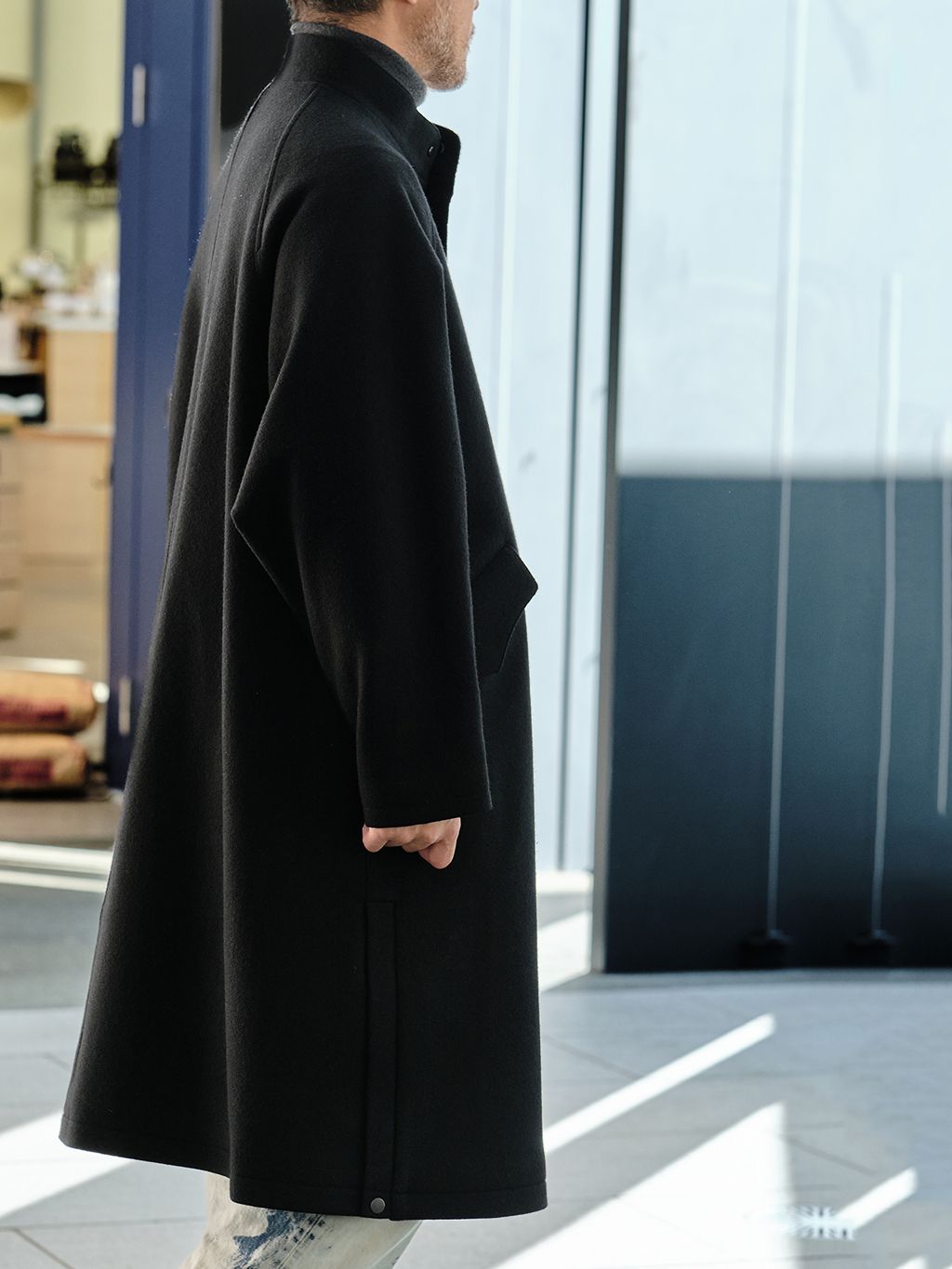 コンフェクト　エディフィスKNIT MELTON COAT コート CONFFECT EDIFICE KNIT MELTON COATのコーディネートスナップ（KONNO