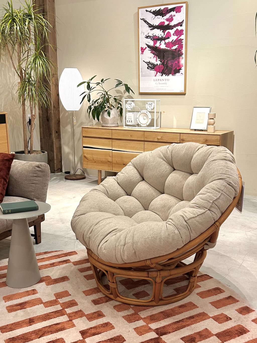 大型商品》WICKER EASY CHAIR 2nd_I ウィッカーイージーチェアの