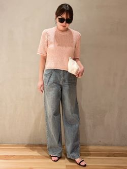 Italian yarn CO half ニットのコーディネートスナップ（manaka
