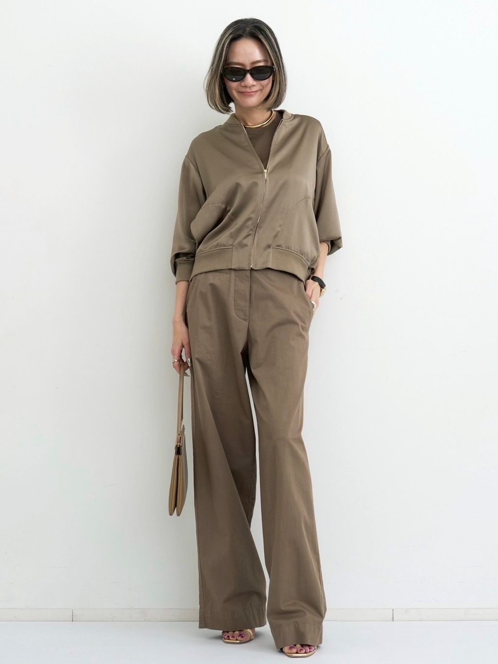 Satin Blousonのコーディネートスナップ（STAFF.S）｜L'Appartement