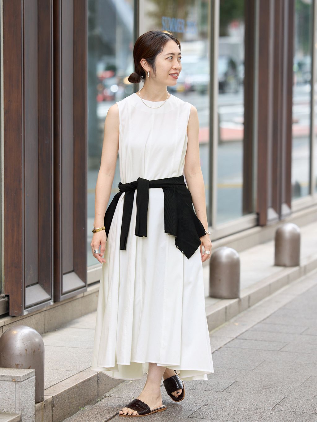 専用★新品　SAQUI VERMEIL par iena別注フレアードレス Panel Flow Dressのコーディネートスナップ（Woody）｜VERMEIL par