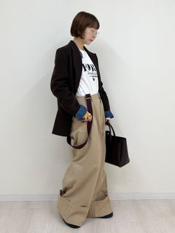 Higuchi*S ビーバーオーバージャケットのコーディネートスナップ（aki