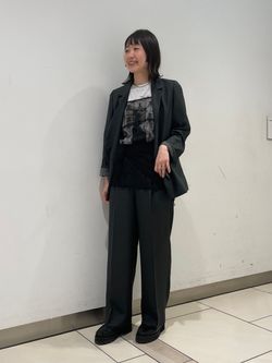 美品■JOURNAL STANDARD/ L'ESSAGE■アイアスジャケット黒 セットアップ可》アイアスダブルブレステッドジャケット（テーラード