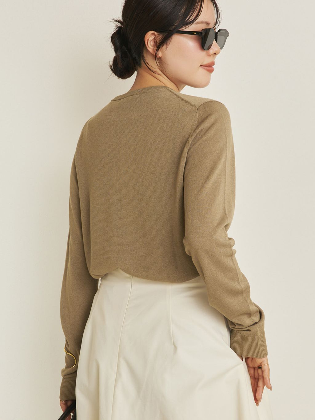 追加予約》vis/silk mix カーディガンのコーディネートスナップ（risa