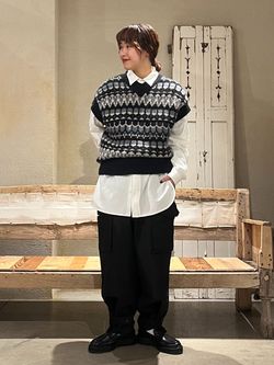 seya.】FRILLED SHIRT/DRY ORGANIC COTTONのコーディネートスナップ