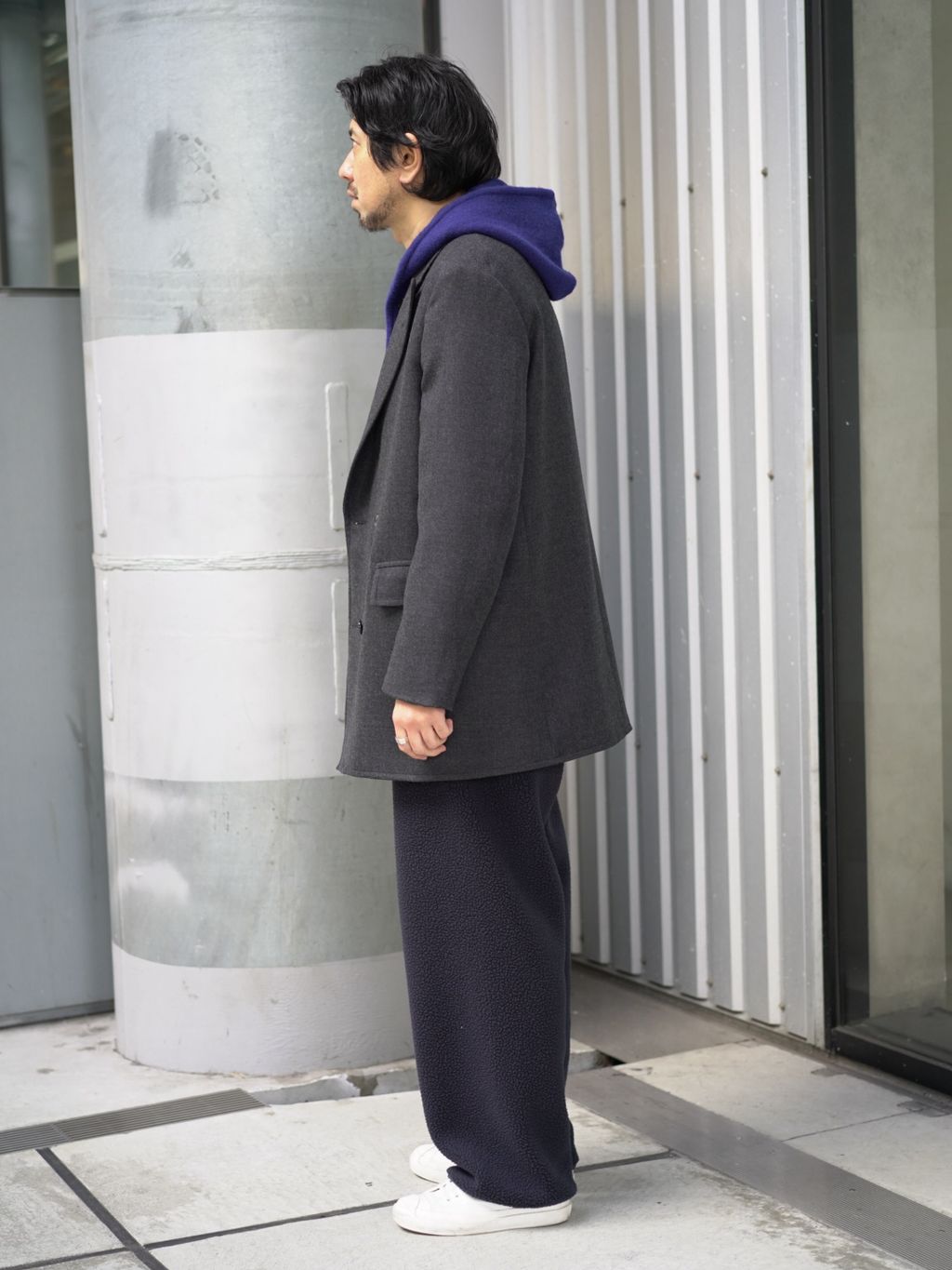 RE-PURPOSE ウールコート グレー M l'echoppe レショップ RE-PURPOSE / リパーパス】 double breasted coatのコーディネート