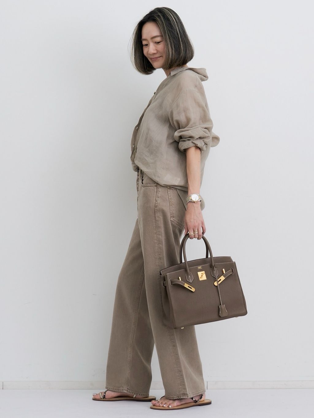 Ramie 2way Shirtsのコーディネートスナップ（STAFF.S）｜L