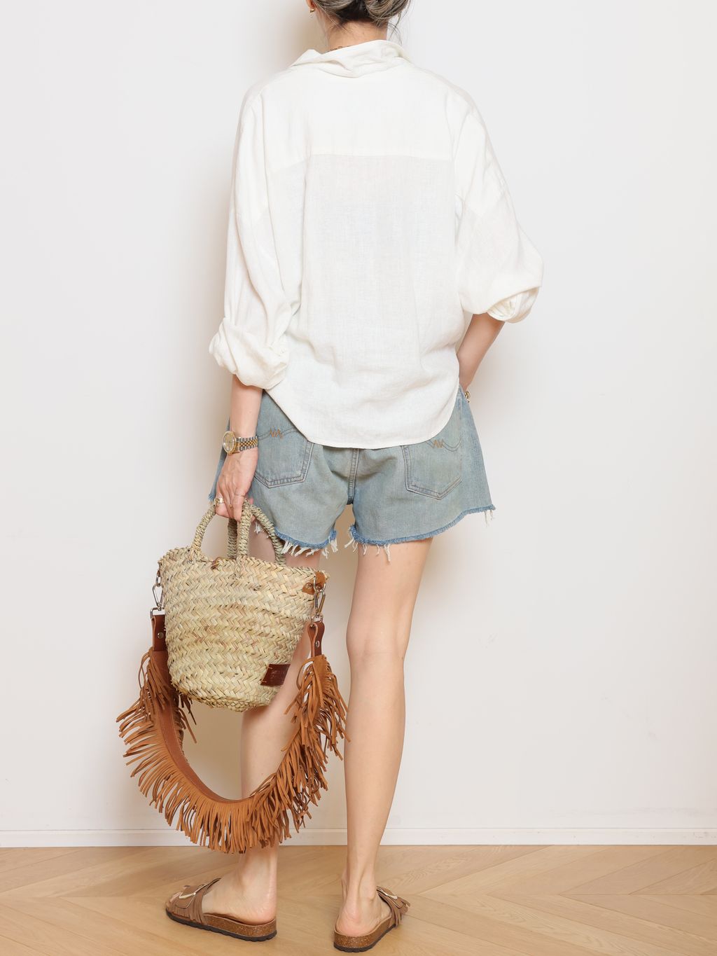 DENIMIST/デニミスト】TWISTED FRONT シャツのコーディネートスナップ