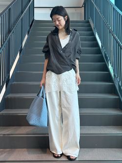追加》ラミーリヨセル2wayシャツのコーディネートスナップ（rika