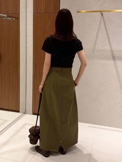 レディース 【新品】36サイズ Plage♡ R'IAM BOWL スカート(カーキ)