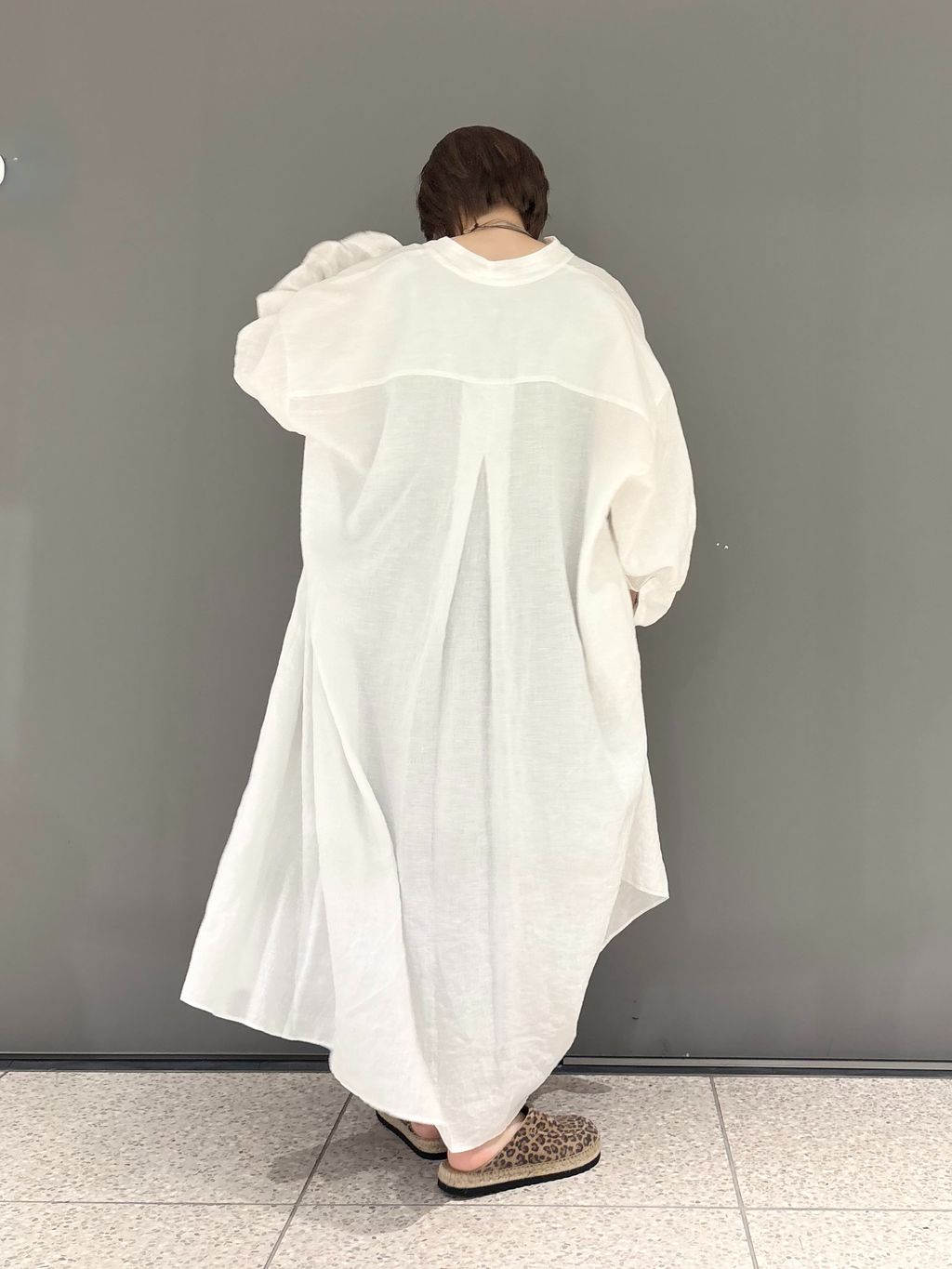 ソフトリネン シャツワンピースのコーディネートスナップ（M.K