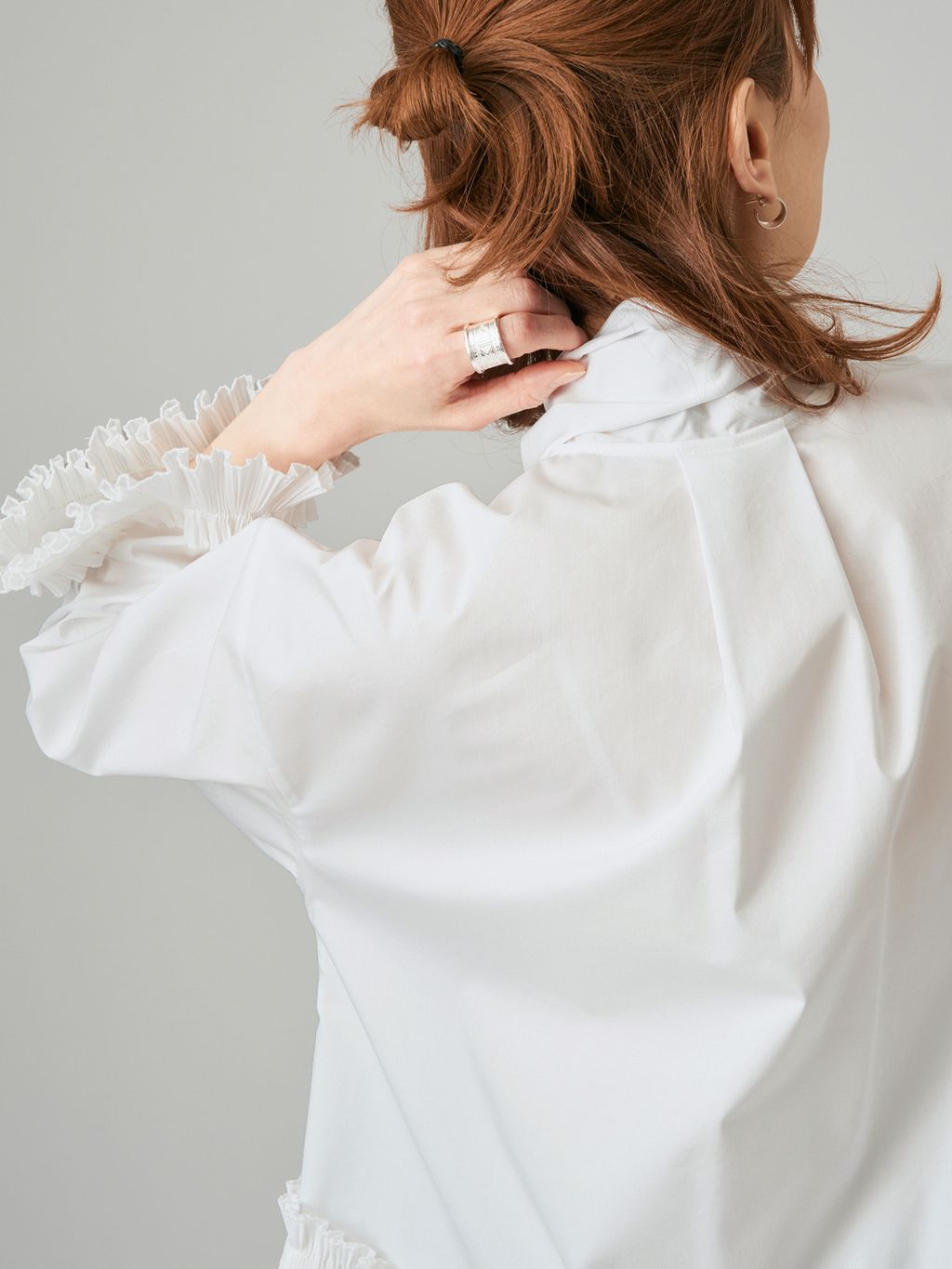 予約》プリーツボウタイブラウスのコーディネートスナップ（VERMEIL