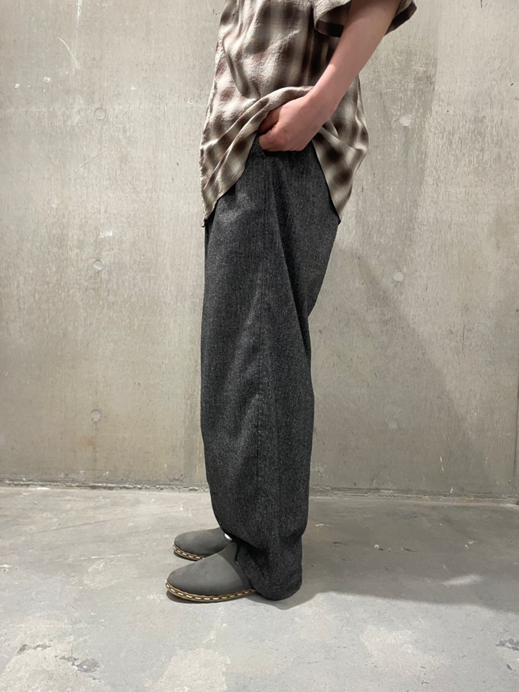J.S.Homestead / シルクネップ ツイード インフレーション スラックス