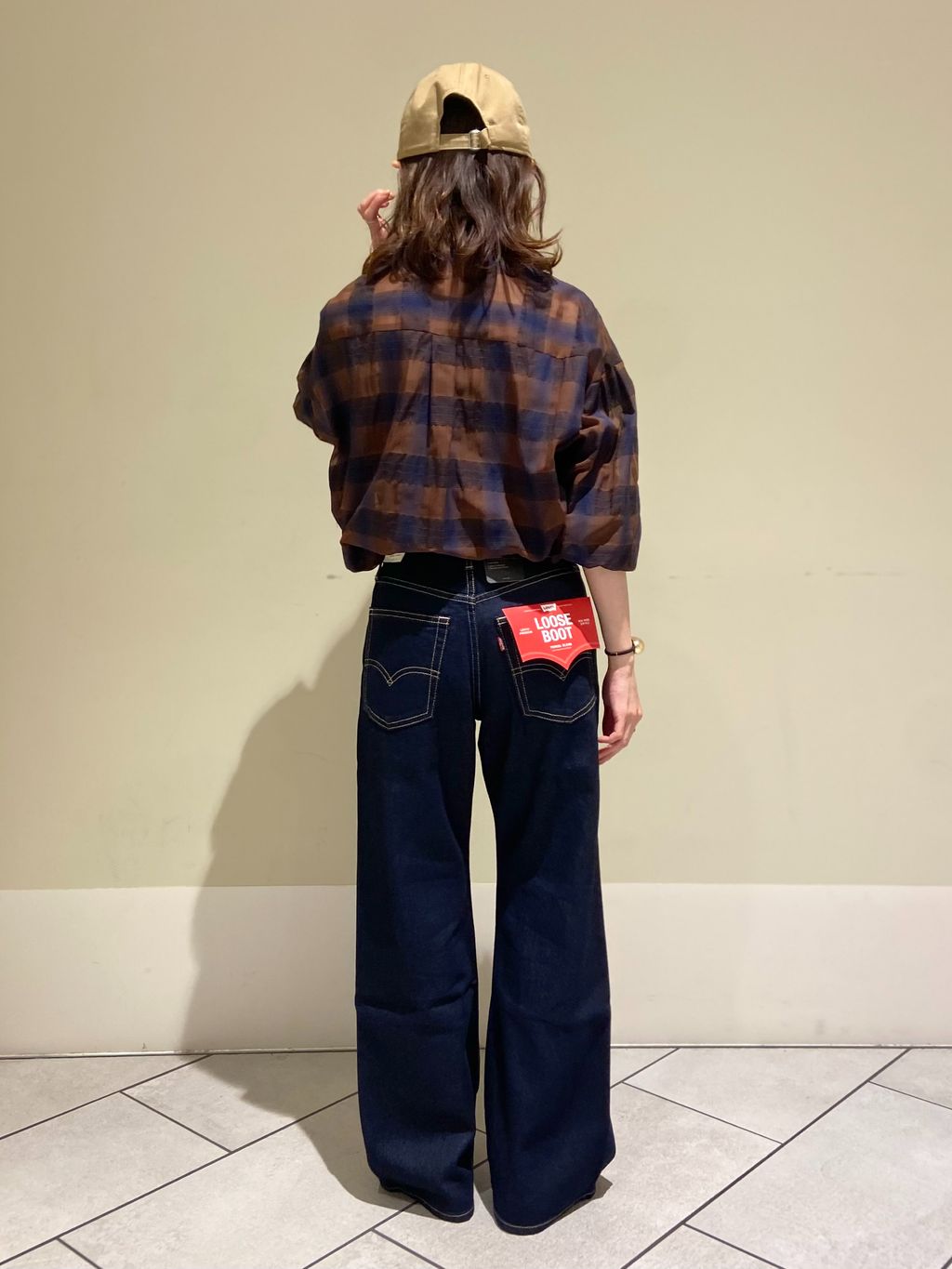追加》オンブレボウタイブラウスのコーディネートスナップ（aya