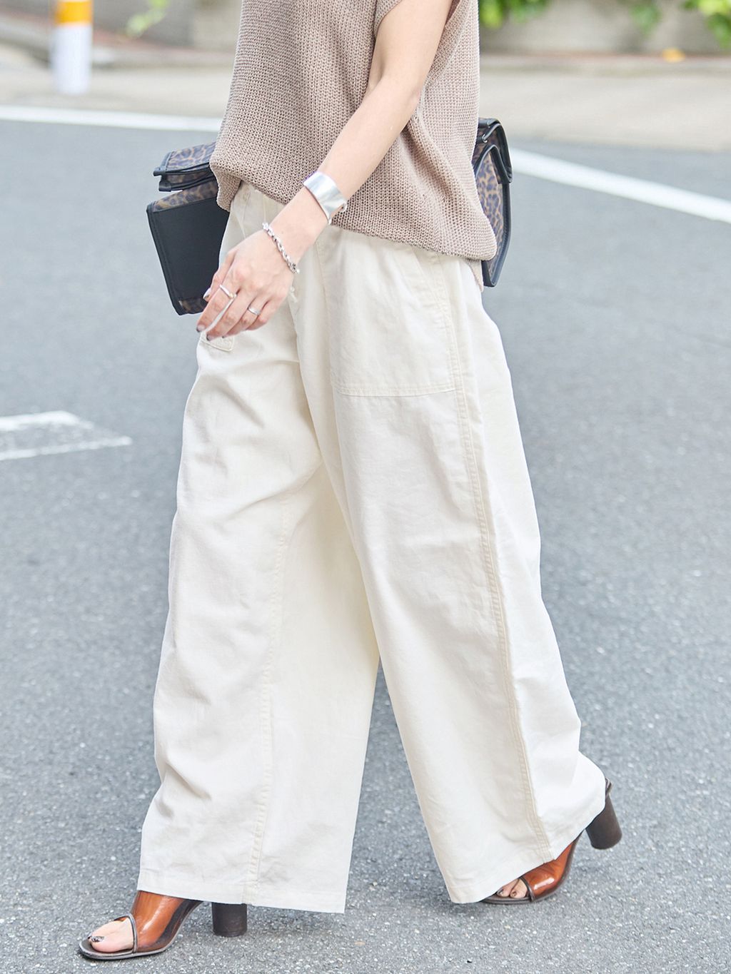 コットンリネン EASY Utility パンツのコーディネートスナップ（sangu