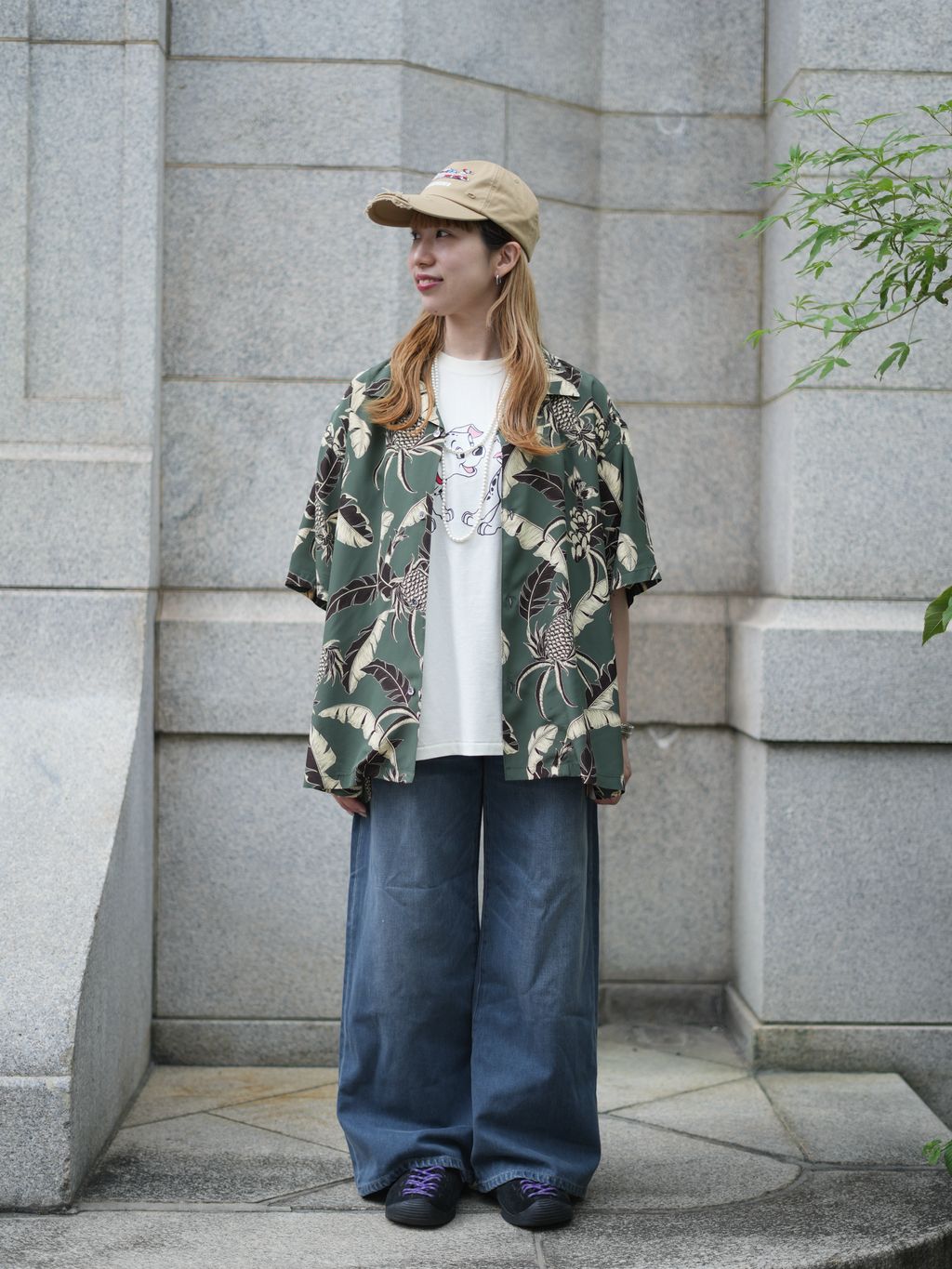 JOURNAL STANDARD - ハロ吉 ヴィンテージ アロハ オープンカラー シャツのコーディネートスナップ