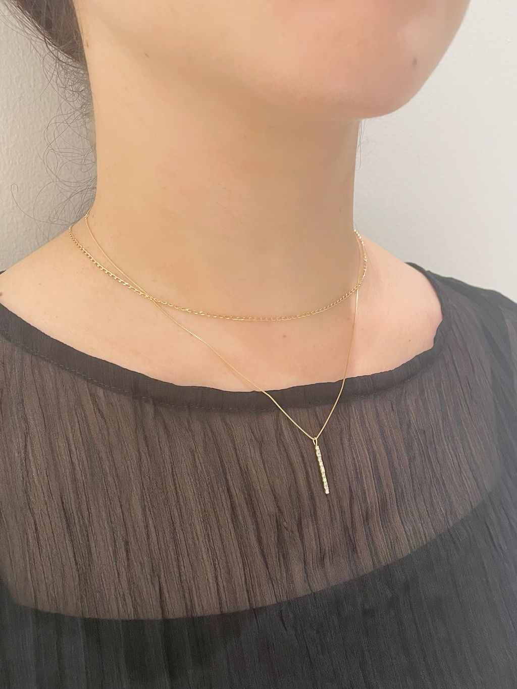 アラキヘイチェーン40cmネックレス K18のコーディネートスナップ