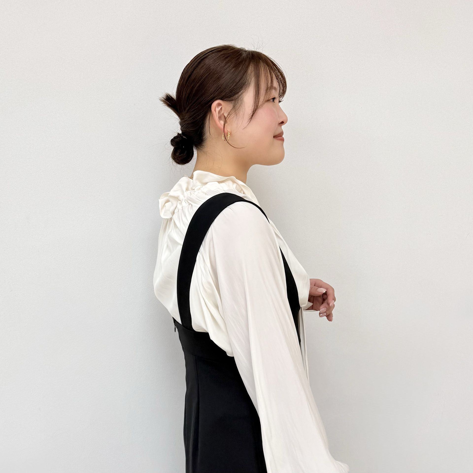 スノーボアビッグカラーコートのコーディネートスナップ（aoi）｜NOBLE