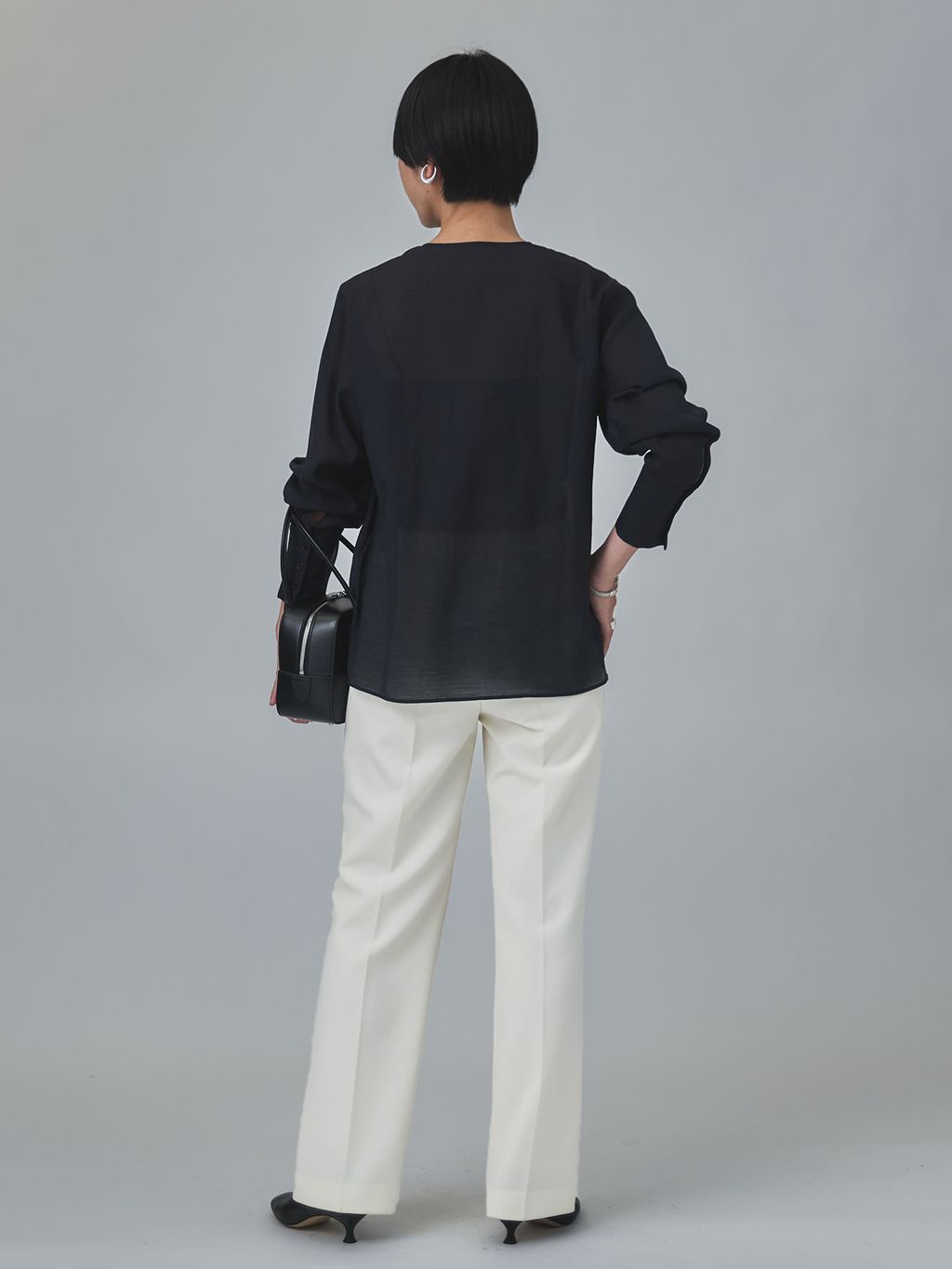 追加3予約》ダブルクロスストレッチパンツのコーディネートスナップ