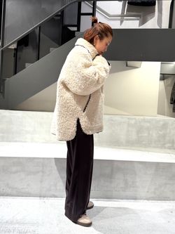 IENA LA BOUCLE リバーシブルファーリーボンディングブルゾンの 