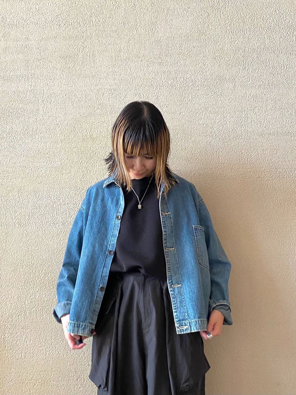 chimala】for luxe DENIM SHIRT JACKET（045）のコーディネート
