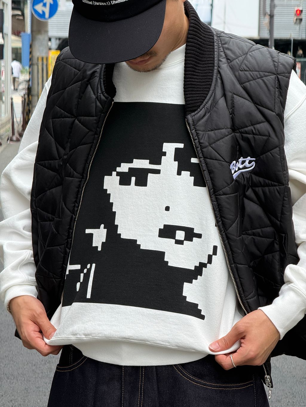 BoTT / ボット Sparkle Quilted Vestのコーディネートスナップ（オカク