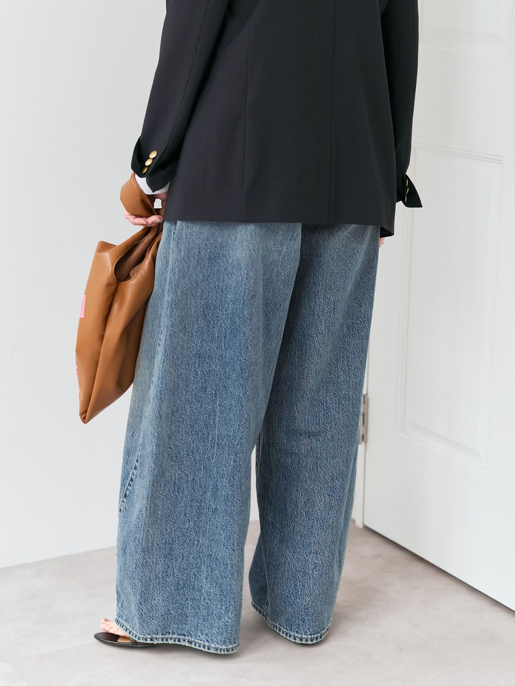 新色有り / 追加》プレーンウィーブダブルブレストジャケットの