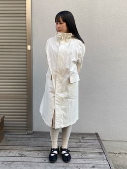 CNバックコーディングフーディーコートのコーディネートスナップ