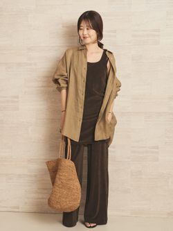 追加》RAFFIA BASKET バッグ 2のコーディネートスナップ（yoshie