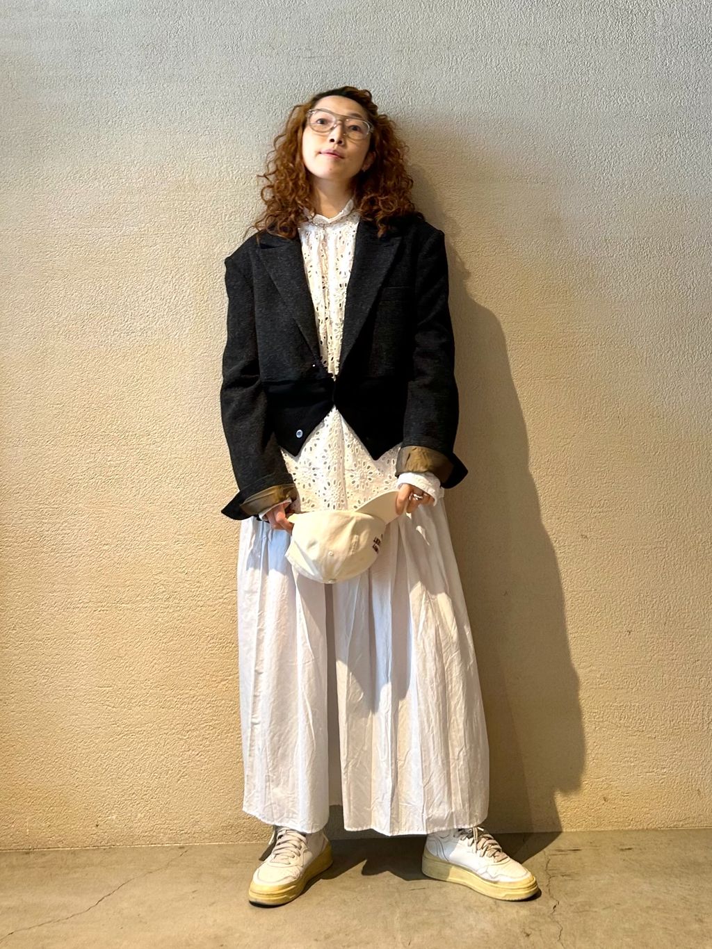 新品　ジャーナルスタンダードラックス　ローンレースハイネックパフブラウス ローンレース ハイネックパフブラウスのコーディネートスナップ（OE