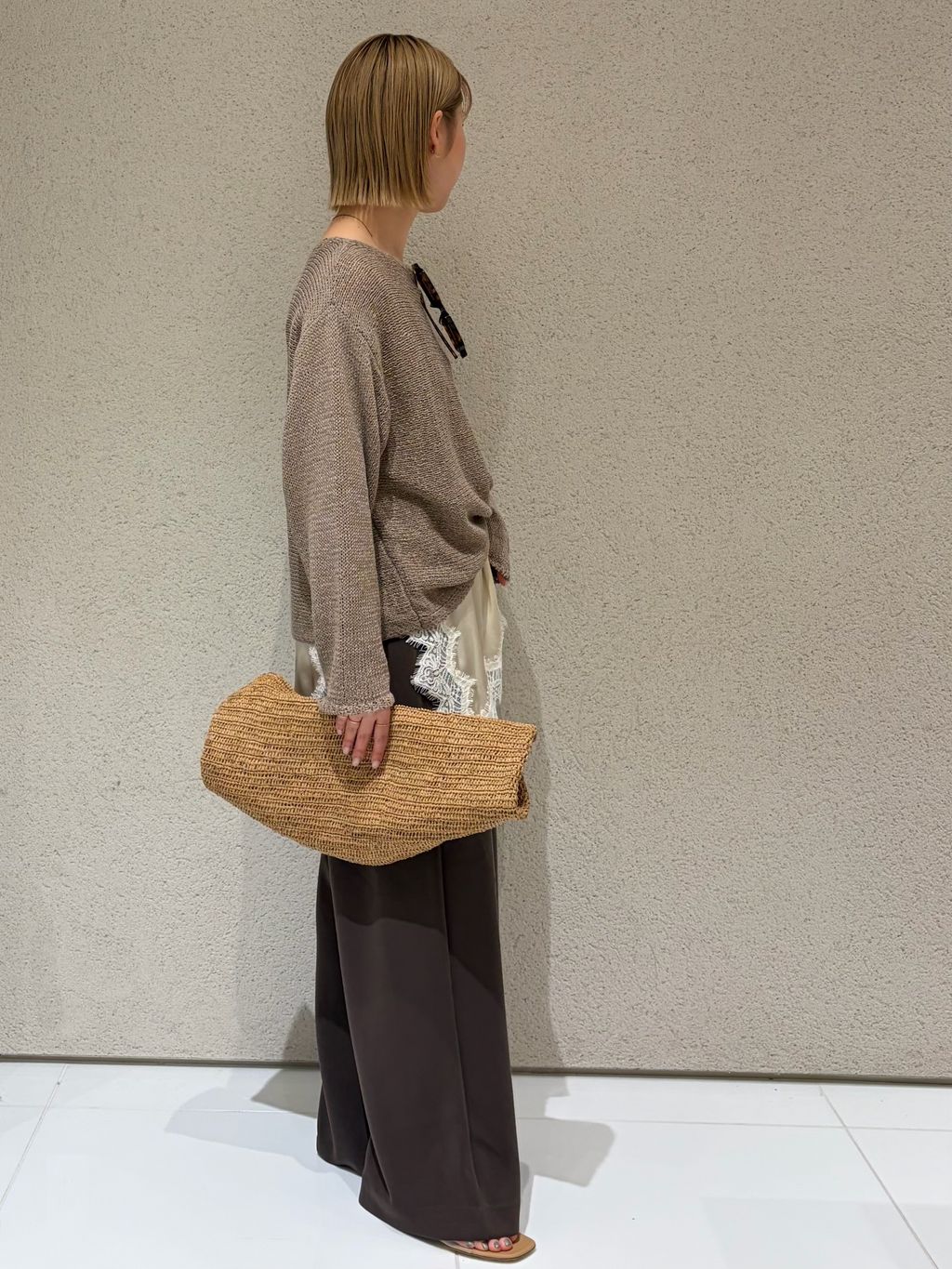 追加》linen mix loose プルオーバーのコーディネートスナップ（ERI