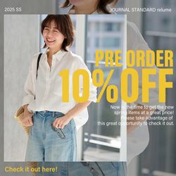 春の新作アイテムが登場！】PRE ORDER 10％OFFキャンペーンで賢くお