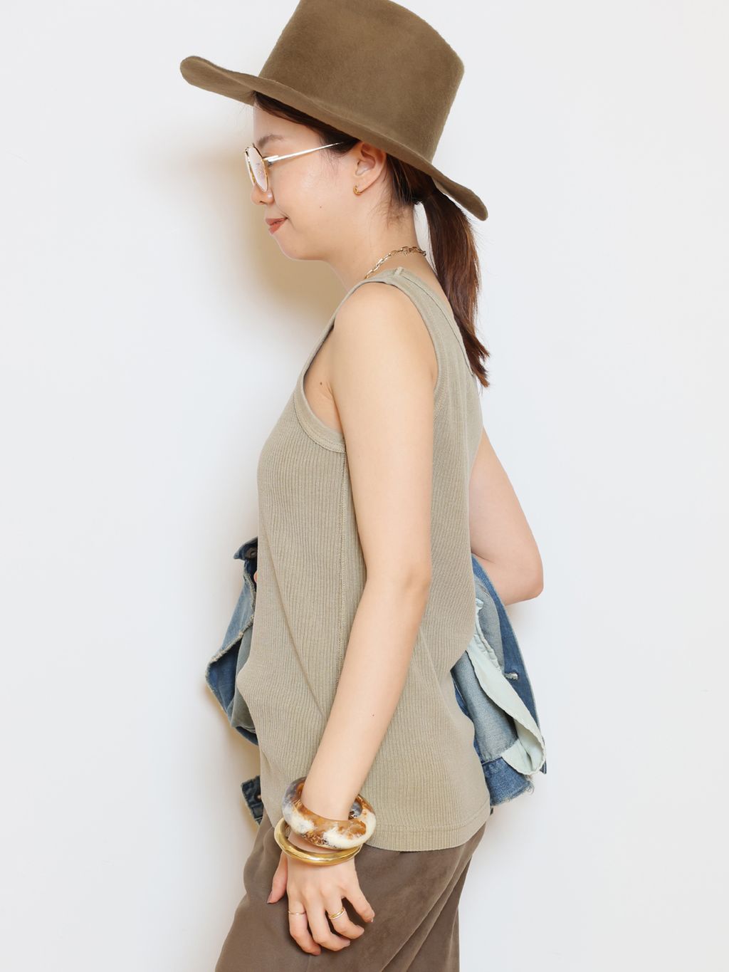 JOHNBULL/ジョンブル】ピグメントハリヌキTANKTOPのコーディネート