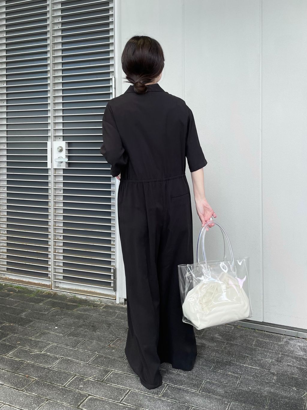 WEB限定/追加》ハーフスリーブオールインワンのコーディネートスナップ