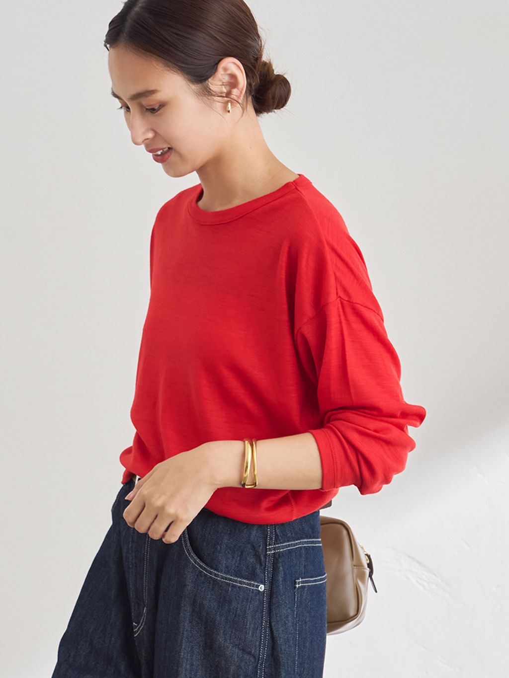 ≪追加≫バレルフォルムデニムパンツ2のコーディネートスナップ（miki