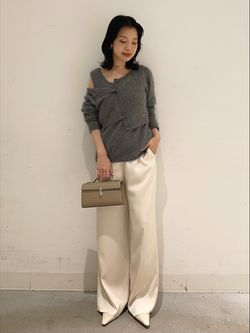 【アオコトさん専用】Plage R'IAM RIBシェイプカーディガン 追加》R'IAM RIBシェイプカーディガンのコーディネートスナップ（sae