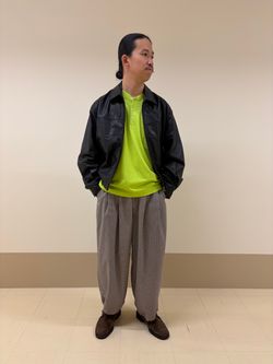 バッファロー レザー ウォッシュ ジップ ブルゾンのコーディネート
