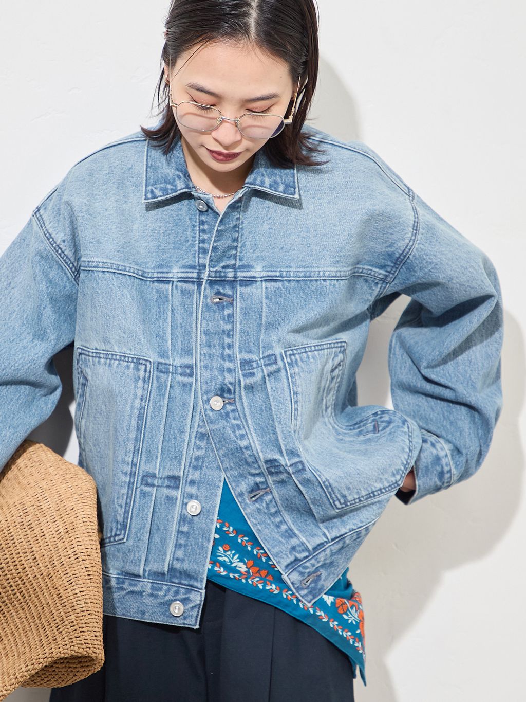 予約》Denim Trucker jacketのコーディネートスナップ（murakamifuna