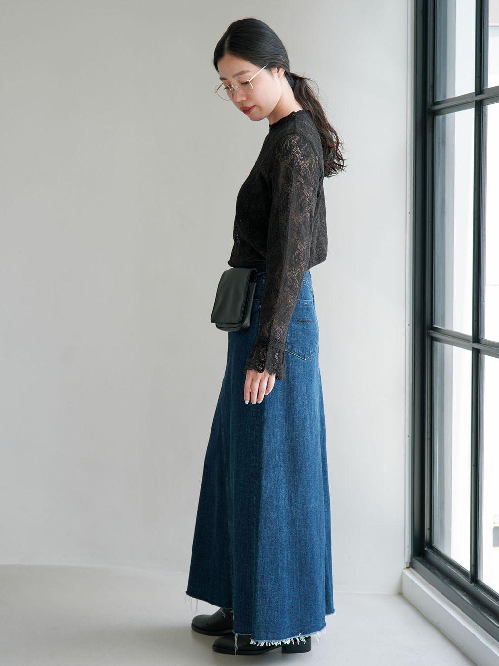 YANUK/ヤヌーク 別注 Flare Long Skirt スカートのコーディネート