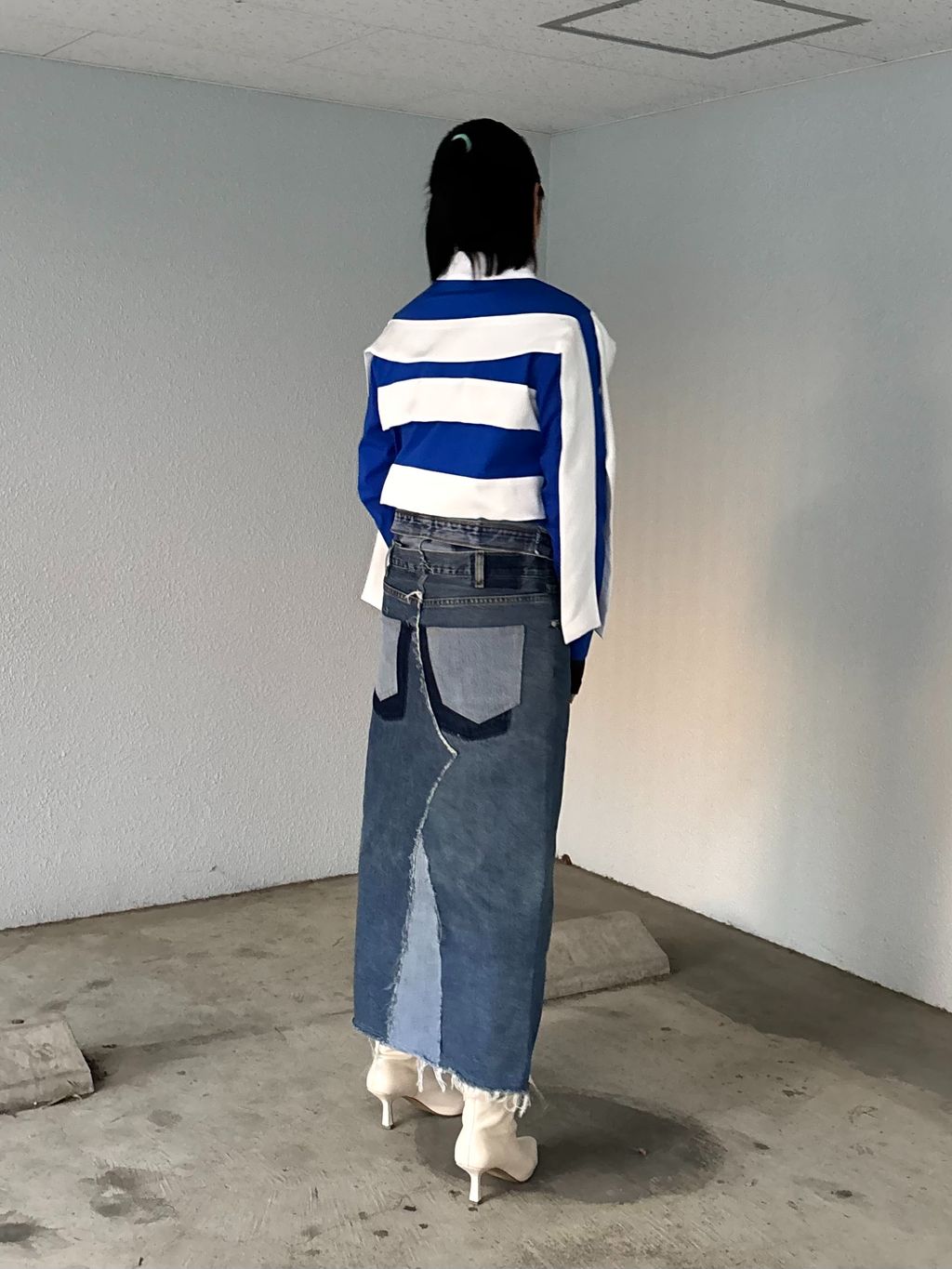 追加4》SHEER HIGH NECK TOP：カットソーのコーディネートスナップ