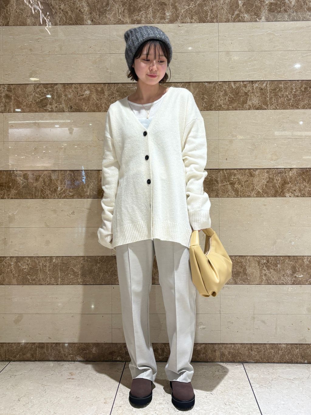 souple wool ダブルフェイスロングコートのコーディネートスナップ 