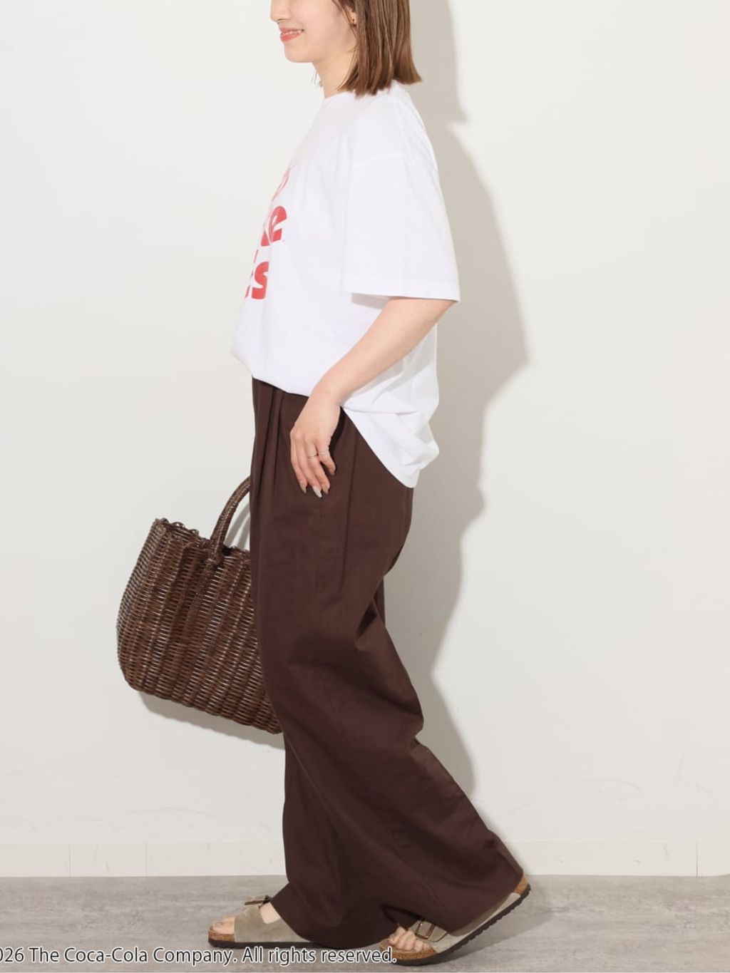 リネンコットンギャザータックパンツのコーディネートスナップ（makoto