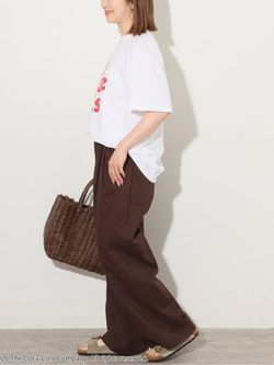 リネンコットンギャザータックパンツのコーディネートスナップ（makoto